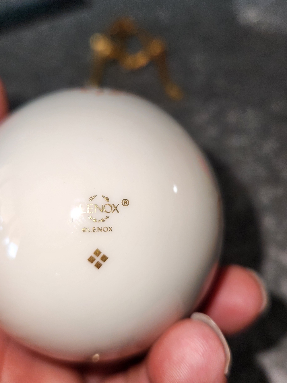 White & Gold Egg Ornament Clock with Gold Stand - Picture 2 of 8